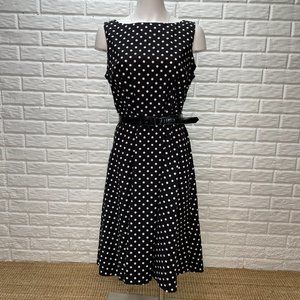 Danny & Nicole Retro Polka Dot Sleeveless Dress